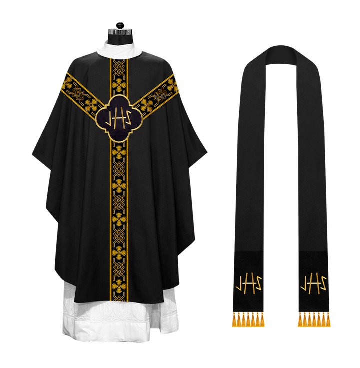 Gothic Chasuble with Motif and Trims