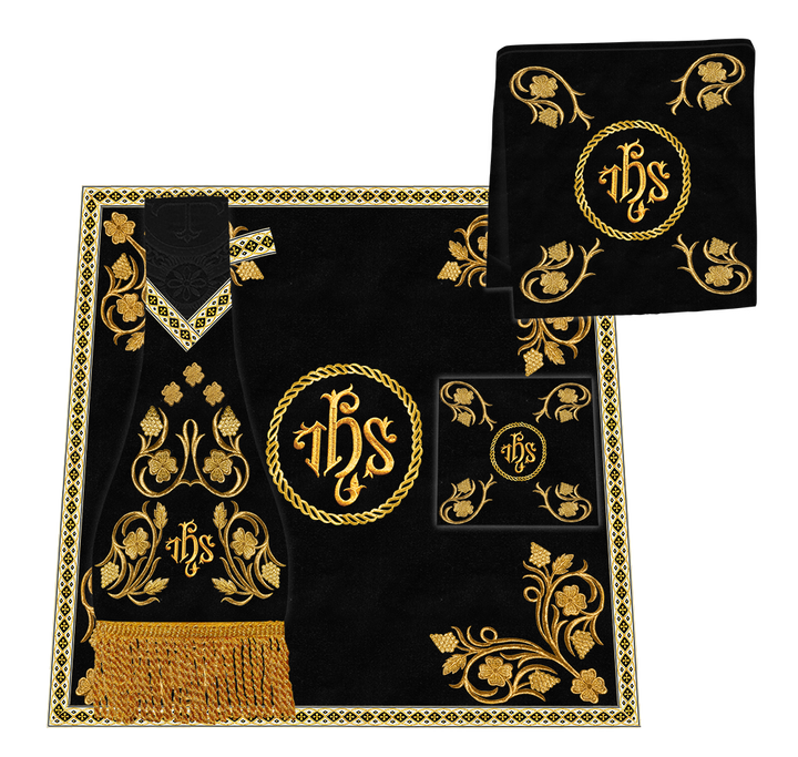 Embroidered Gothic Chasuble Adorned With Grapes Design