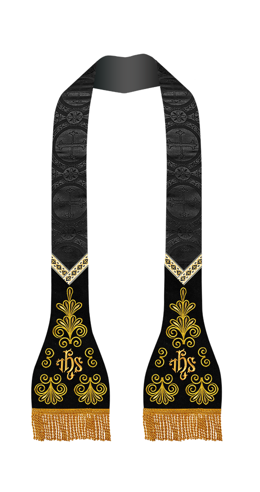 Roman Stole with Spiritual embroidery