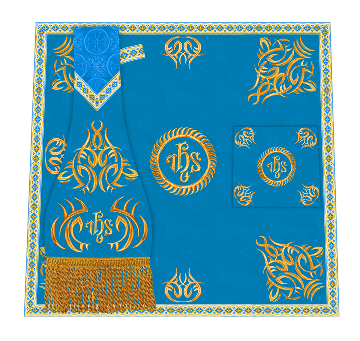 Ornate mass Set with Embroidered trims and motif