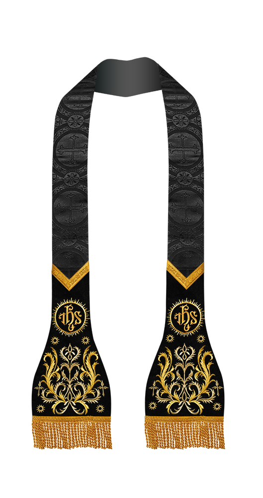 Catholic Stole with embroidery motif