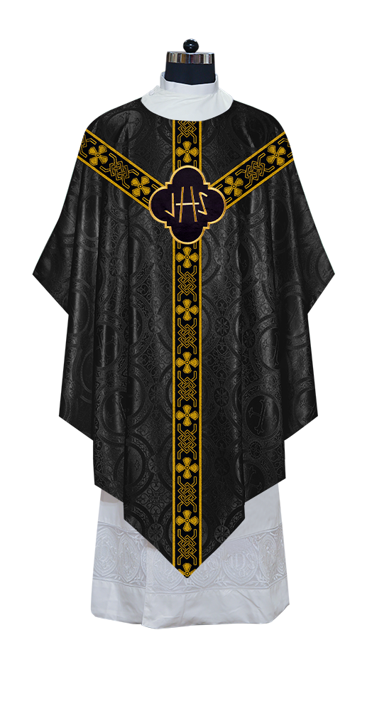 Pugin Chasuble with Braided Lace Orphrey