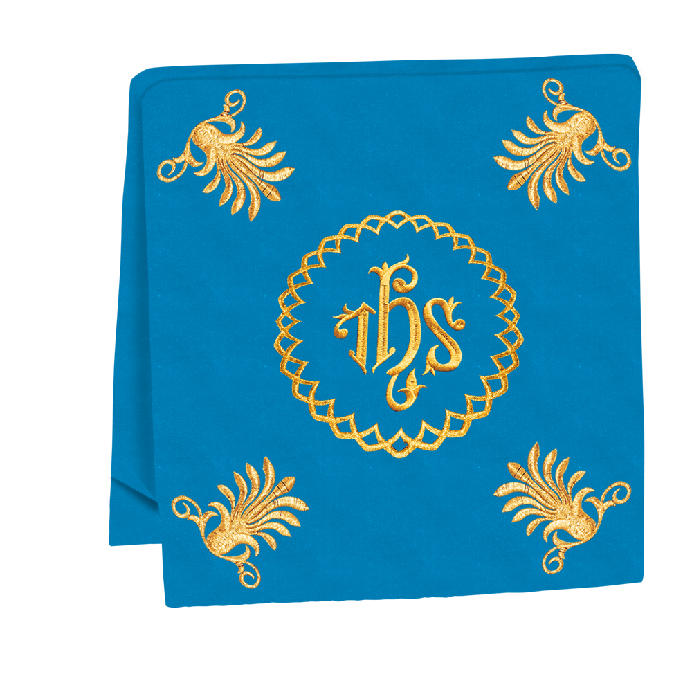 Traditional Altar Cloth with Embroidered Cross & Braided Trims