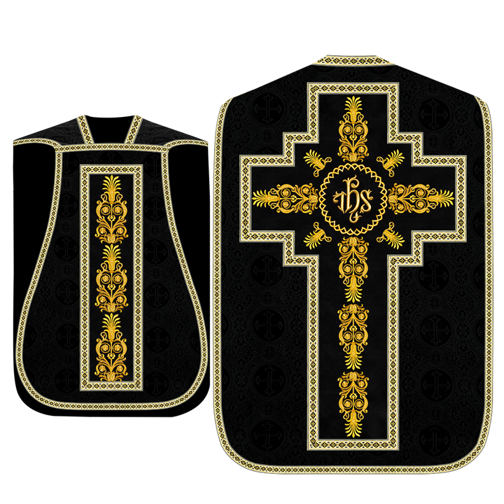 Roman Chasuble Vestments Adorned With Trims