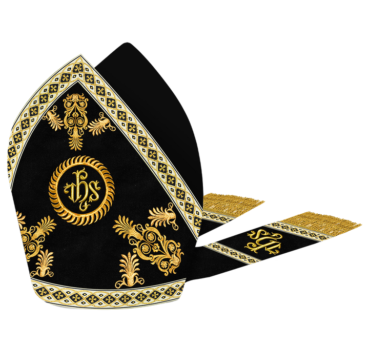 Catholic Mitre with Embroidery and Trims