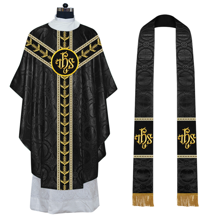 Monastic chasuble Vestments With Detailed braids and trims