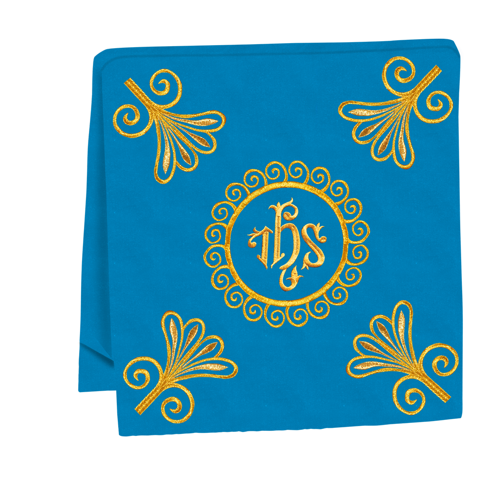 Ornate Altar Cloth with Gold Embroidery & Gothic Cross Design