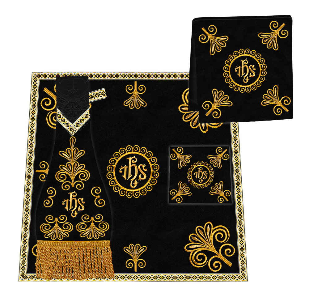 Gothic Chasuble Vestments With  Liturgical Motifs and Trims