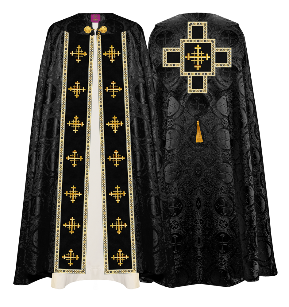 Enhanced Gothic Cope Vestments With Liturgical cross