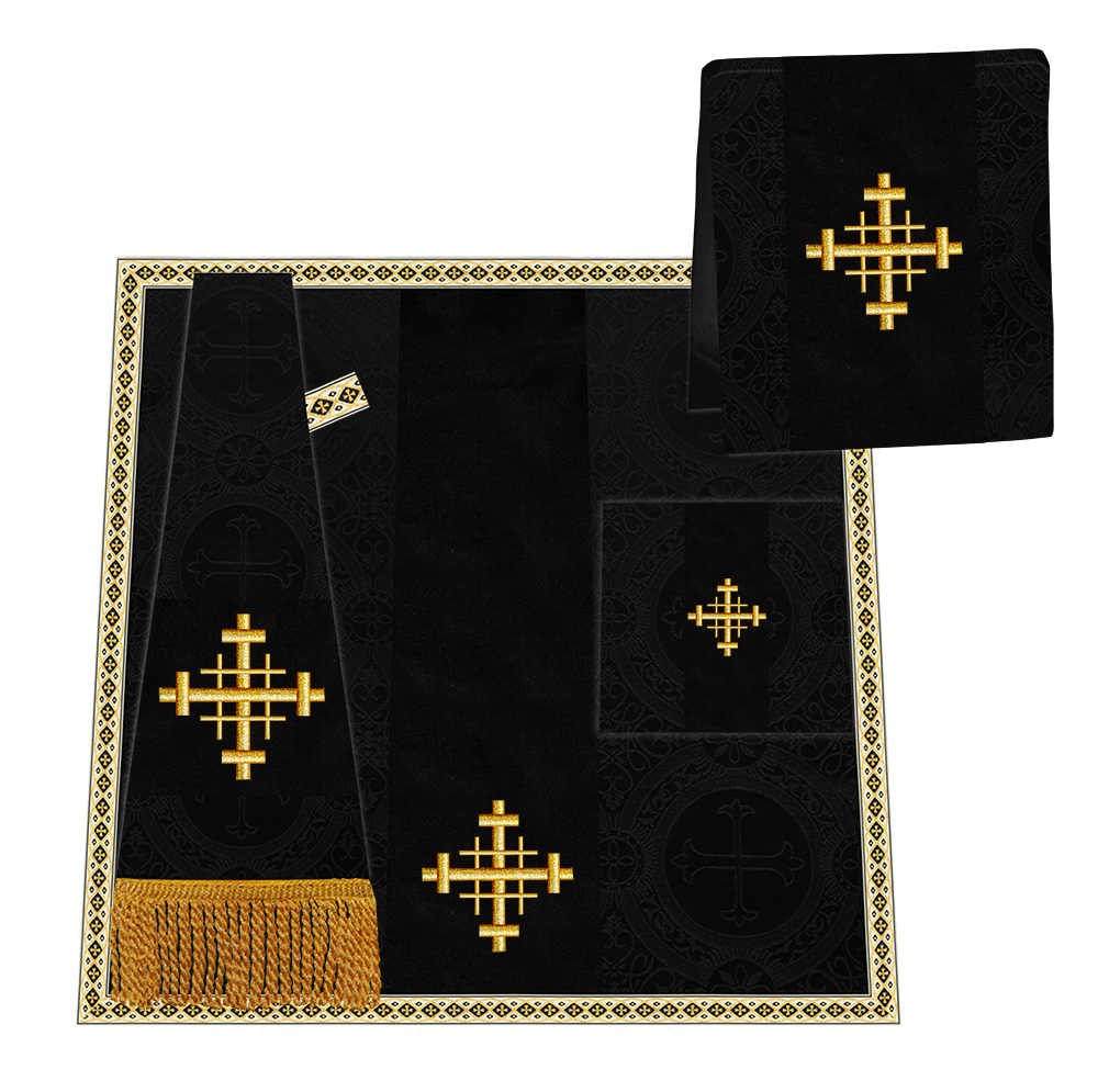 Enhanced Gothic Cope Vestments With Liturgical cross