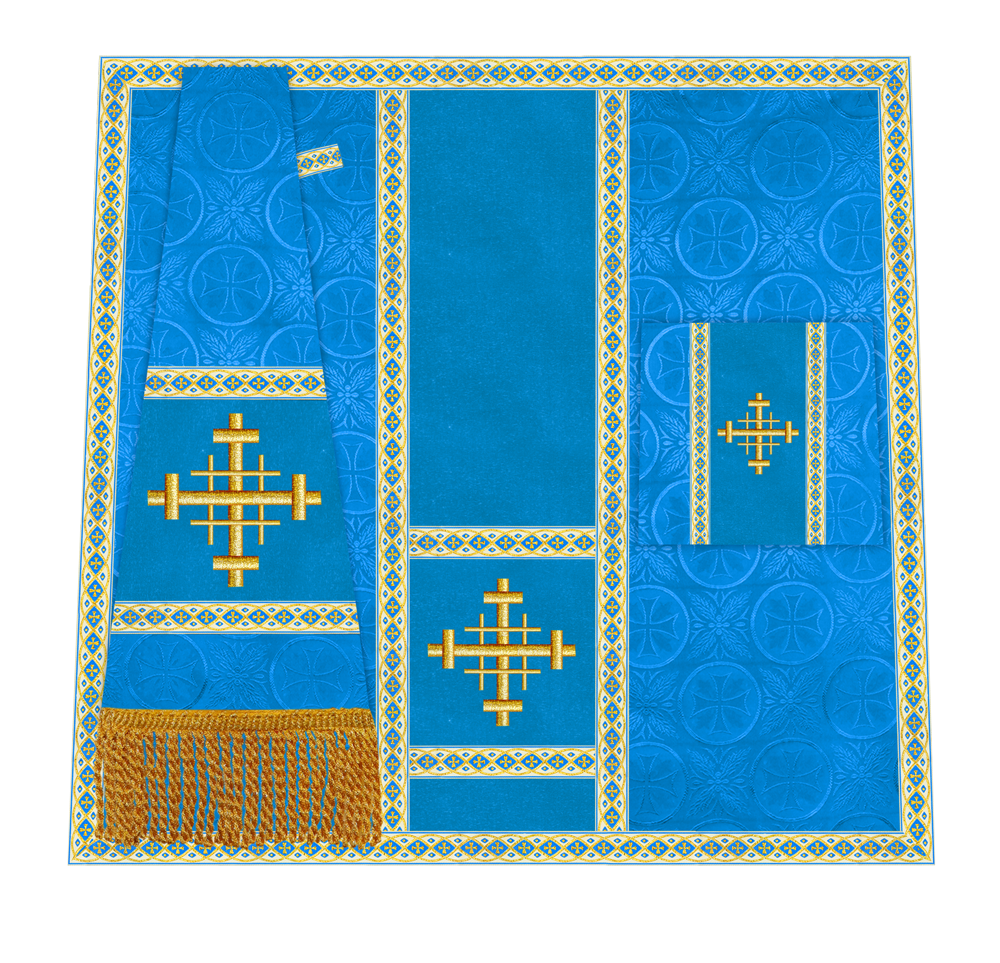 Traditional Altar Mass Set with  Embroidered Motifs