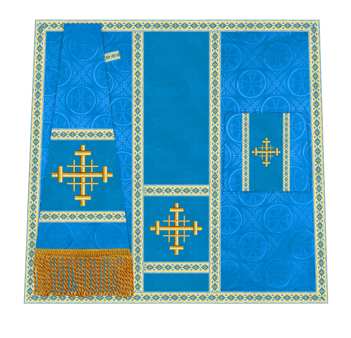 Traditional Altar Mass Set with  Embroidered Motifs