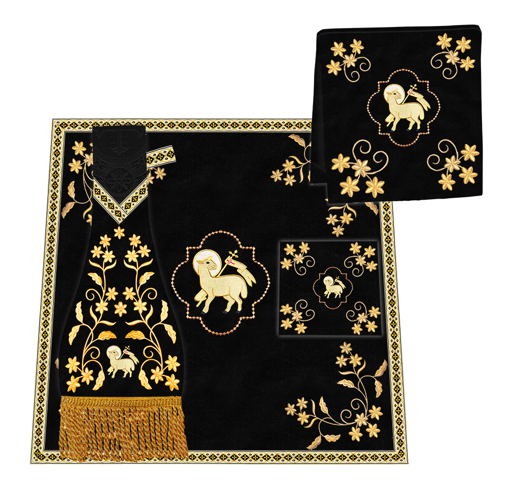 Borromean Chasuble Vestment Ornated With Floral Design and Trims