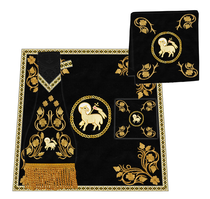 Roman Cope Vestment with Grapes Embroidered trims