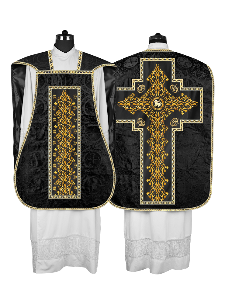 Roman Fiddleback Chasuble With Enhanced Embroidery  & trims