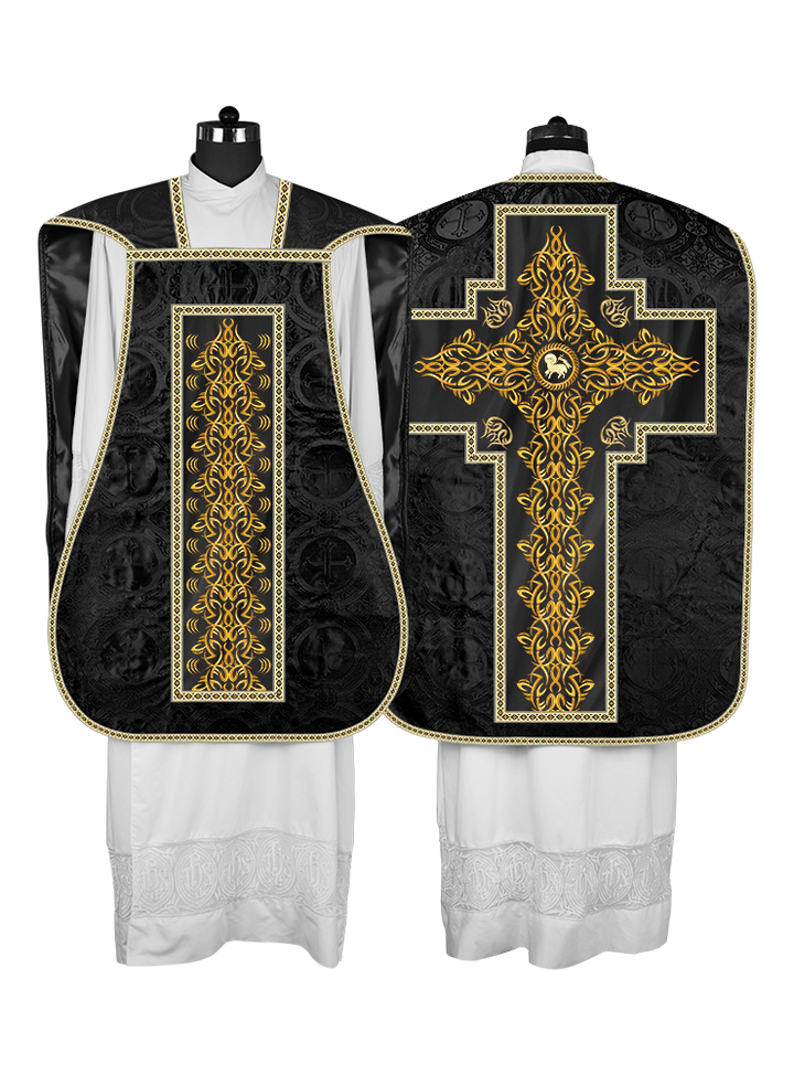 Roman Fiddleback Chasuble With Enhanced Embroidery  & trims