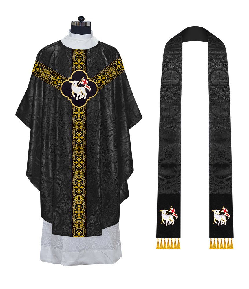 Gothic Chasuble with Ornate Braided Trims