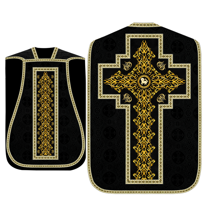 Roman Fiddleback Chasuble With Enhanced Embroidery  & trims