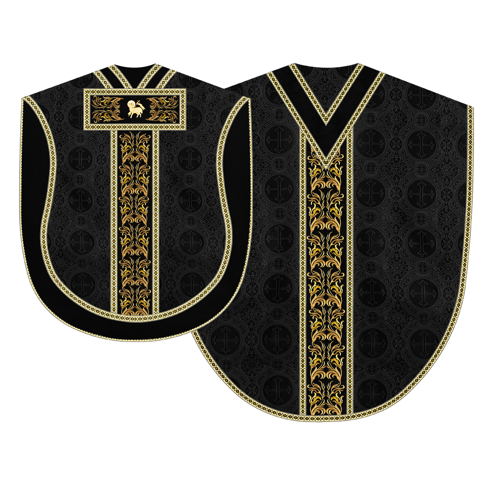 Liturgical Borromean Chasuble With Detailed Embroidery and Trims