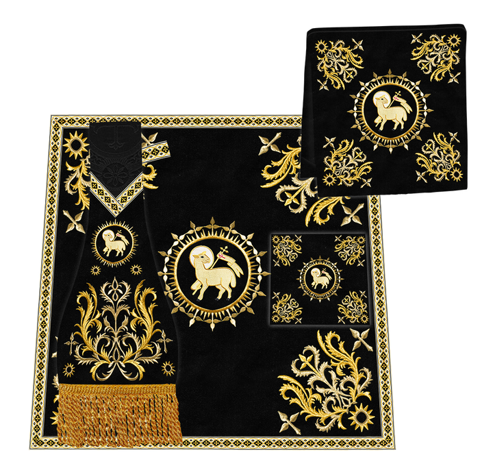 Borromean Chasuble Vestment Enhanced With  Motifs and Trims
