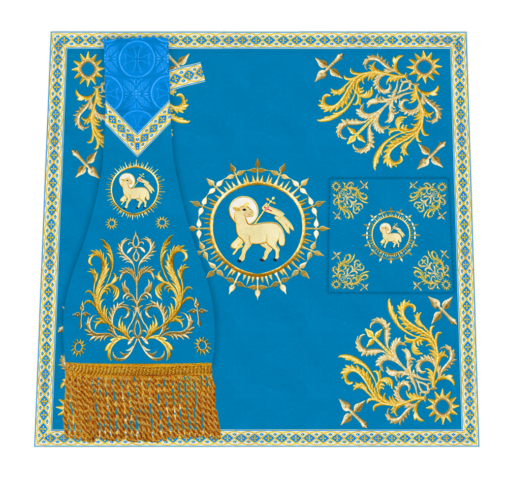 Elegant  church mass set with Embroidered Motif