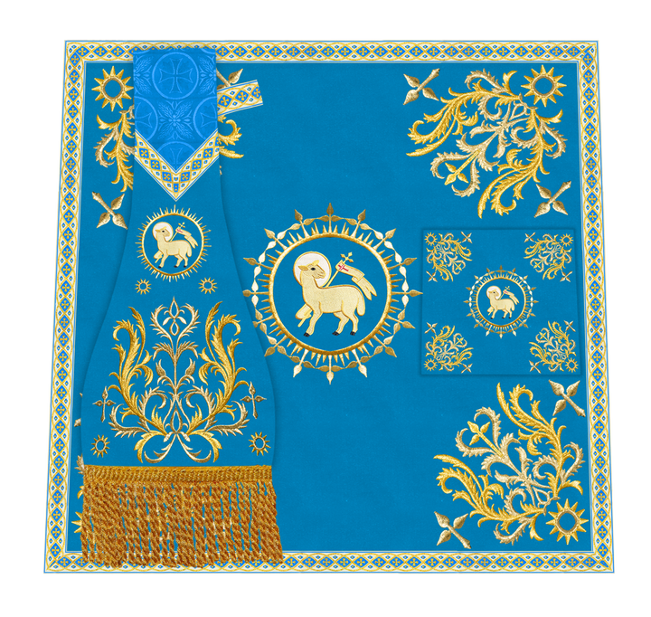 Elegant  church mass set with Embroidered Motif