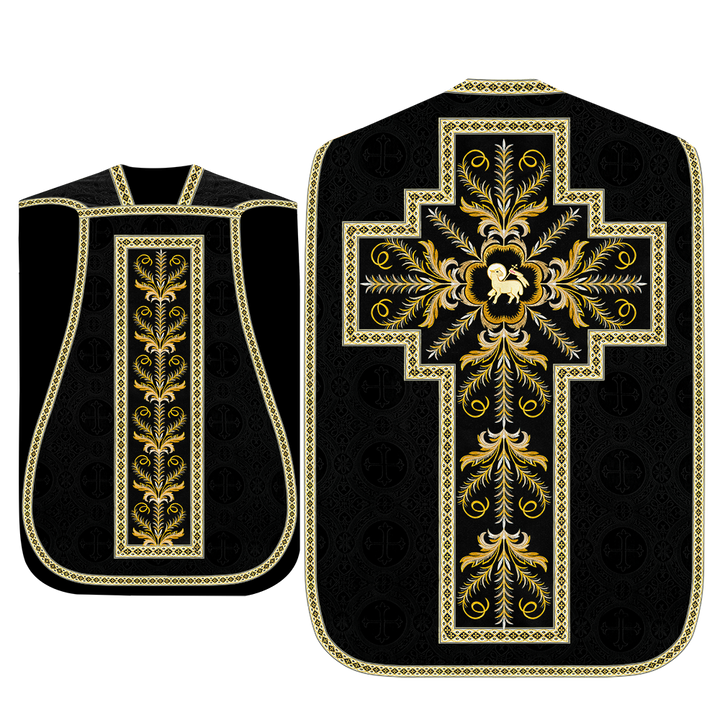 Roman Chasuble Vestment With Detailed Orphrey