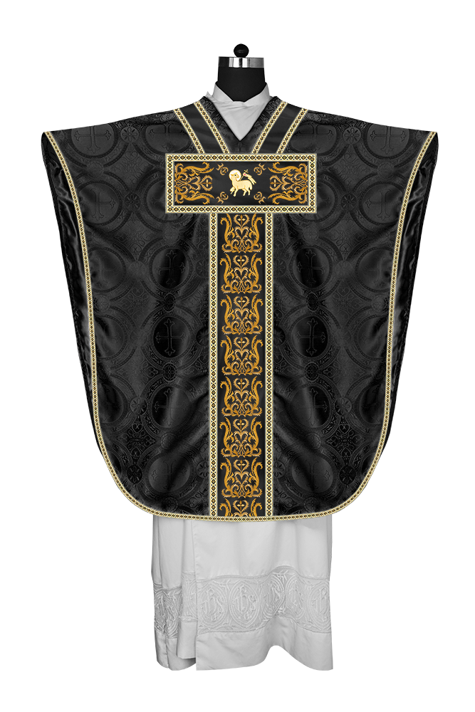 Borromean Chasuble Vestment Enhanced With  Motifs and Trims