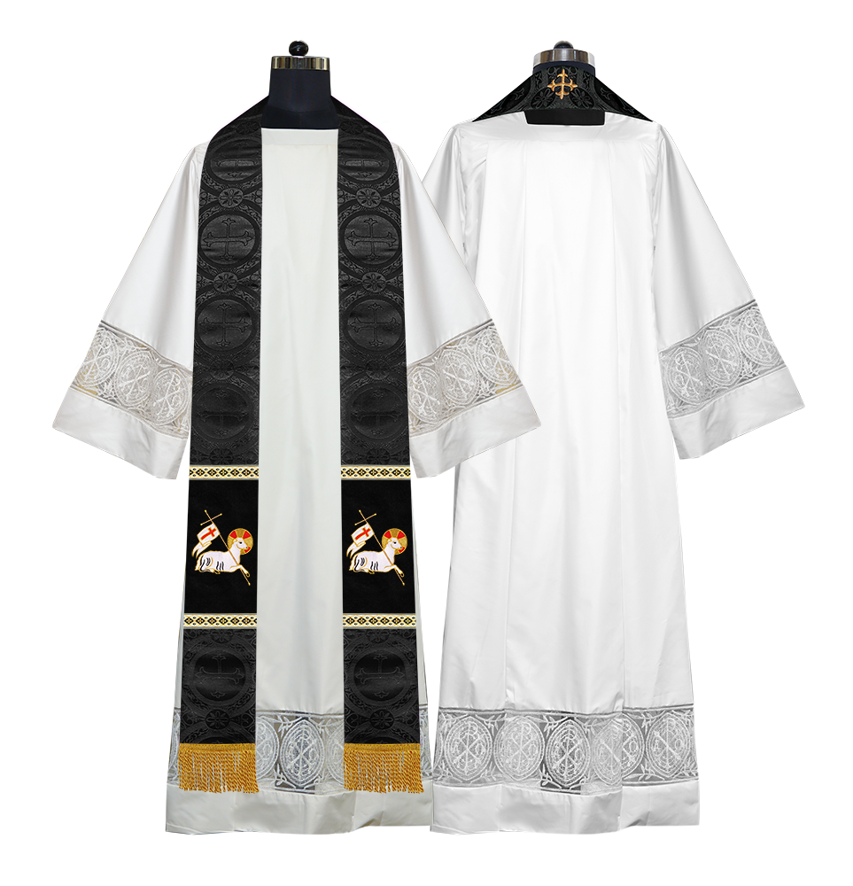 Embroidered LAMB Liturgical Clergy stole