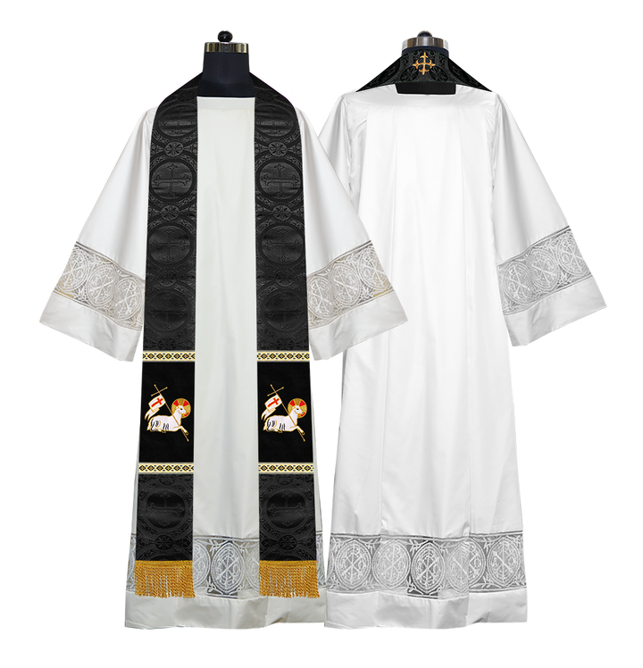 Embroidered LAMB Liturgical Clergy stole