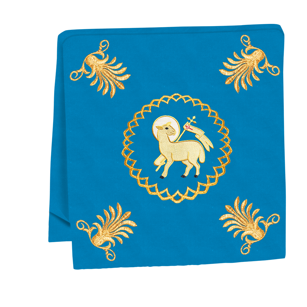 Traditional Altar Cloth with Embroidered Cross & Braided Trims