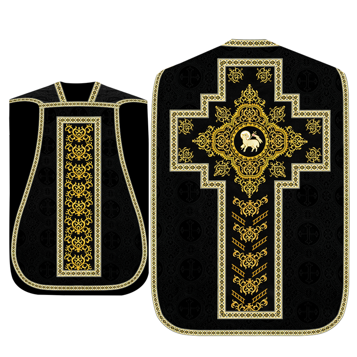 Traditional Fiddleback Vestment With Motifs and Trims