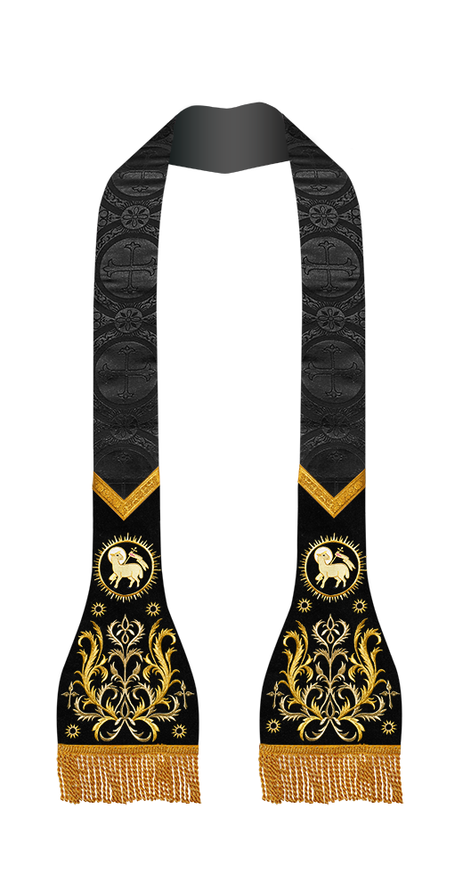 Catholic Stole with embroidery motif