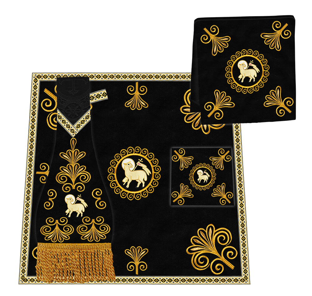 Gothic Cope Vestments With Spiritual Motif and Trims