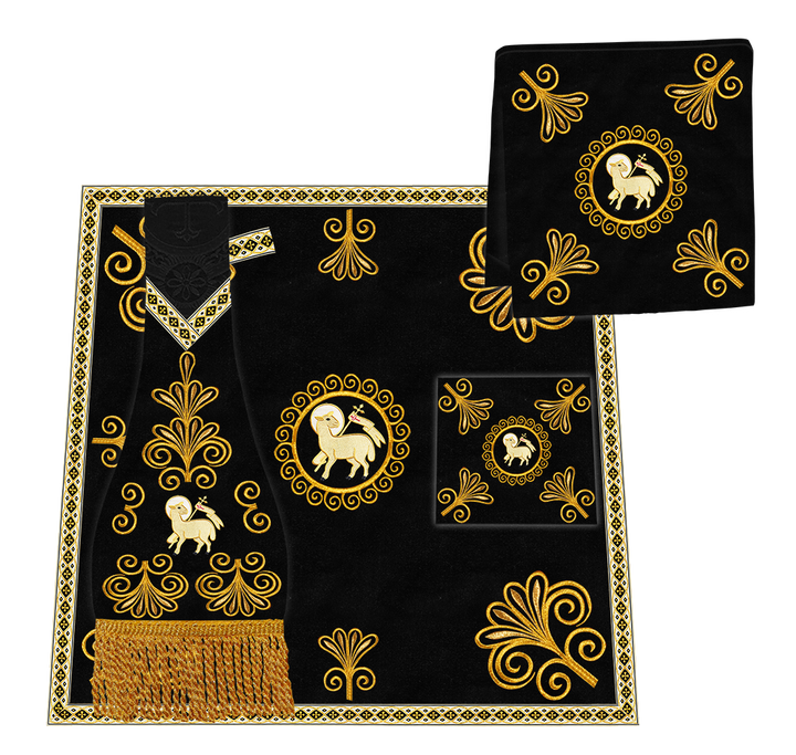 Gothic Cope Vestments With Spiritual Motif and Trims