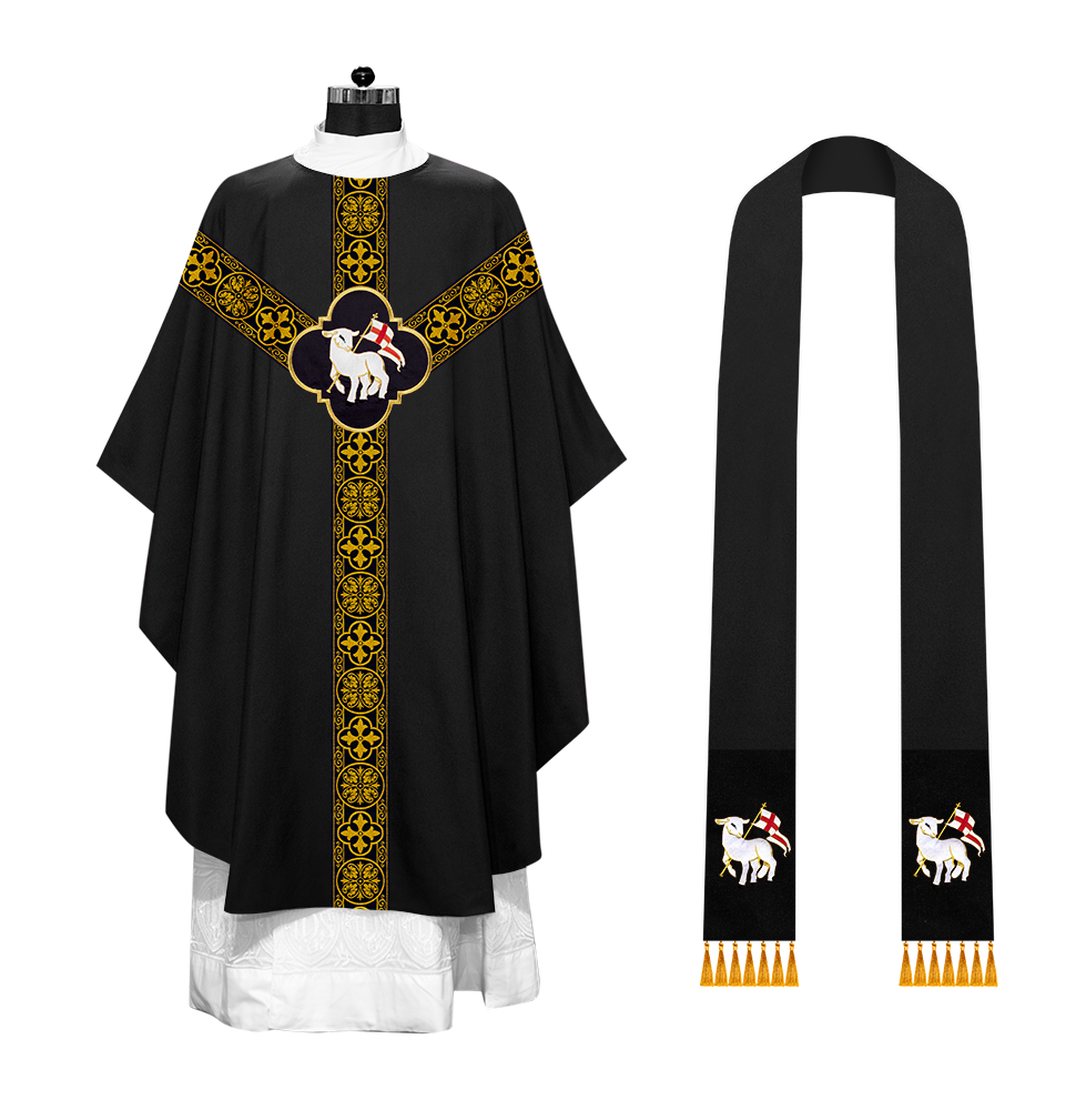 Gothic Chasuble with Ornate Braided Trims