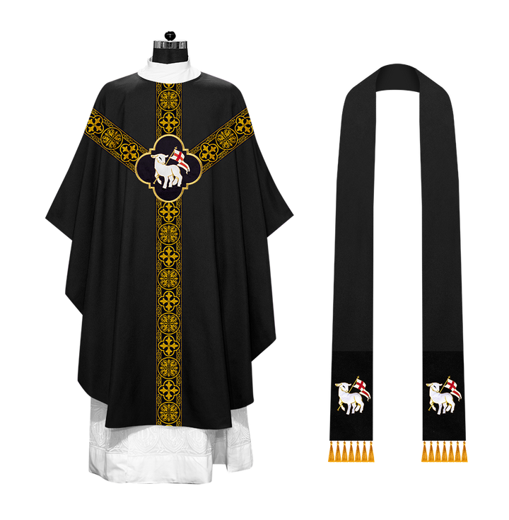 Gothic Chasuble with Ornate Braided Trims