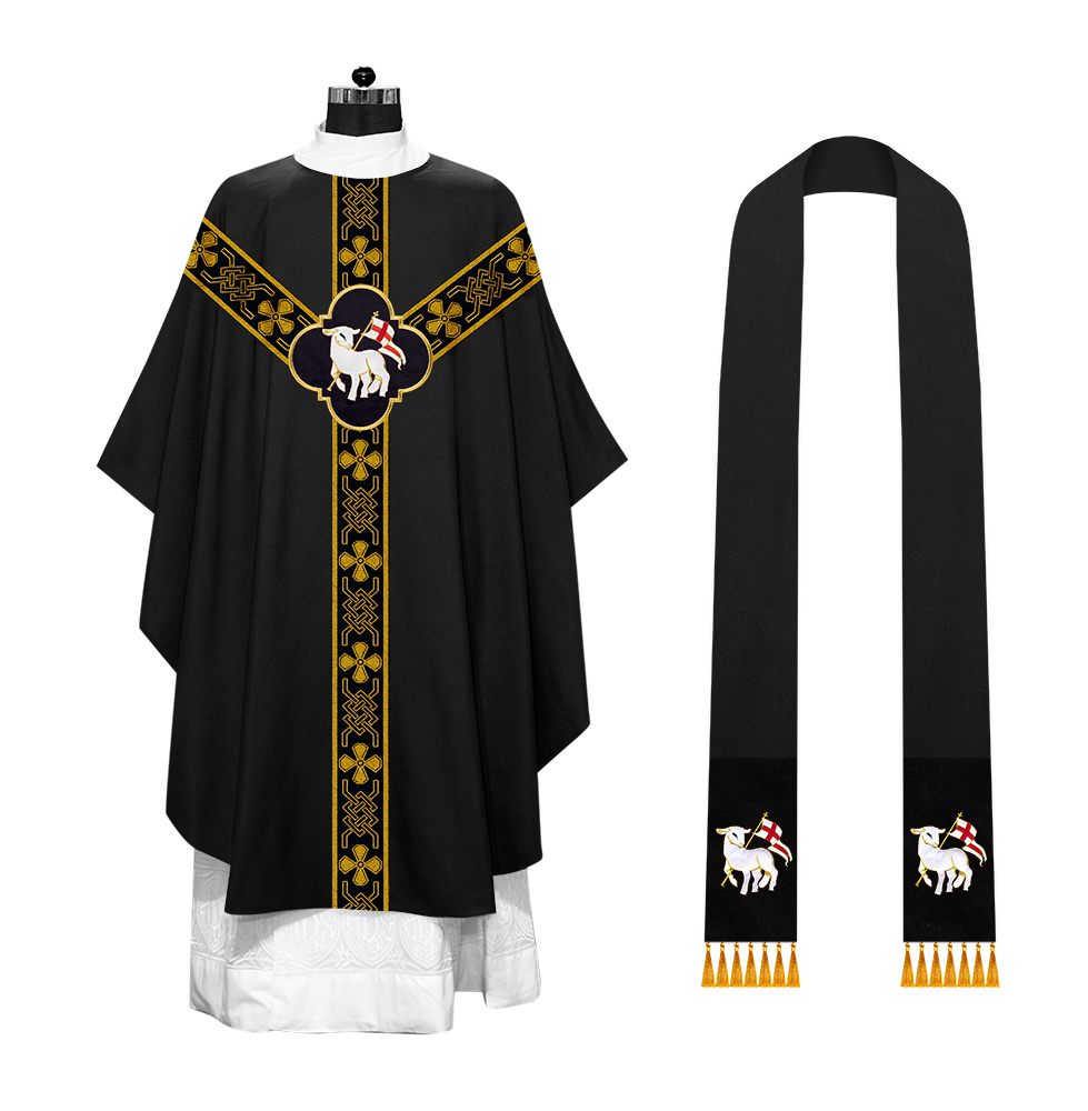 Gothic Chasuble with Motif and Trims