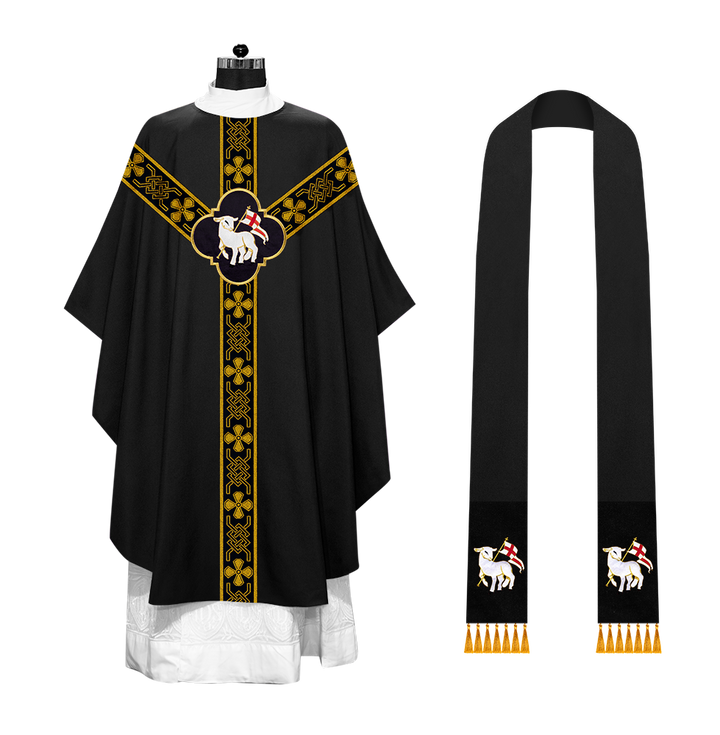 Gothic Chasuble with Motif and Trims