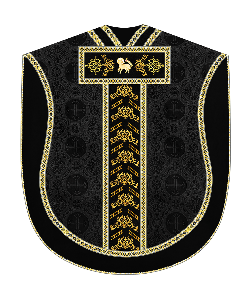 Borromean Chasuble Vestment Adorned With Colour Braids and Trims