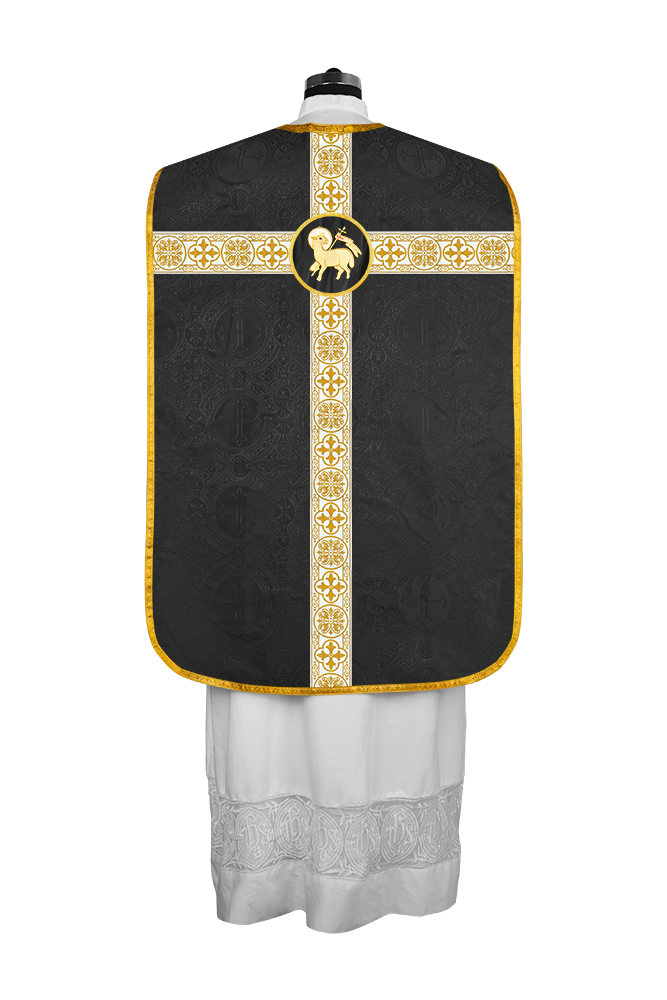 Casulla católica romana con motivo espiritual 