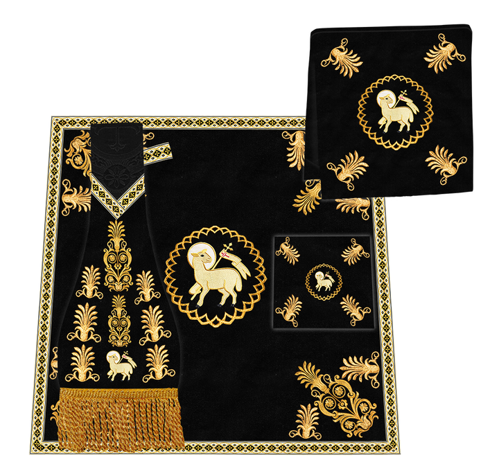 Gothic Chasuble Vestments With Ornate Braids and Trims