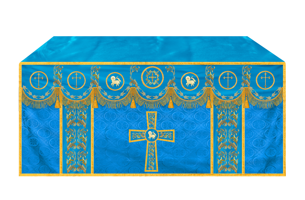 Church Altar Cloth with Refined Embroidery and Motif