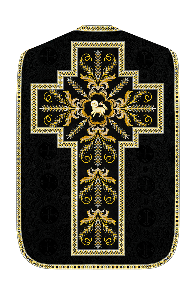 Roman Chasuble Vestment With Detailed Orphrey