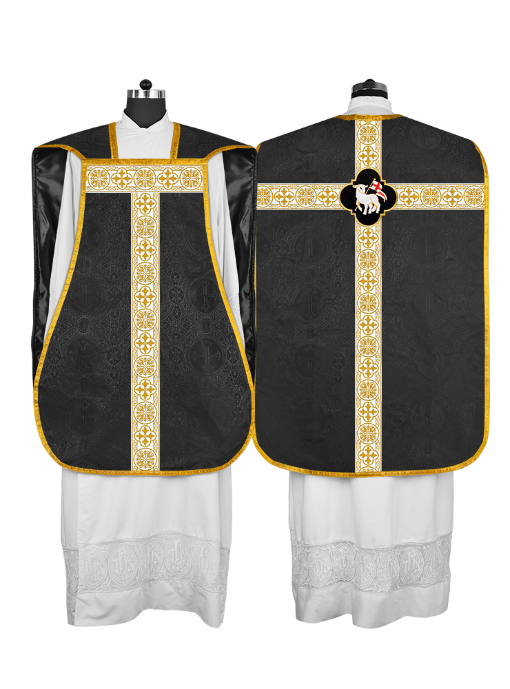 Vestimentas con espalda de violín con motivo y cruz Orphrey