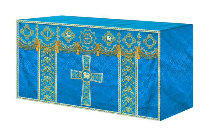 Elegant Altar Cloth with Intricate Orphrey Embroidery & Motif