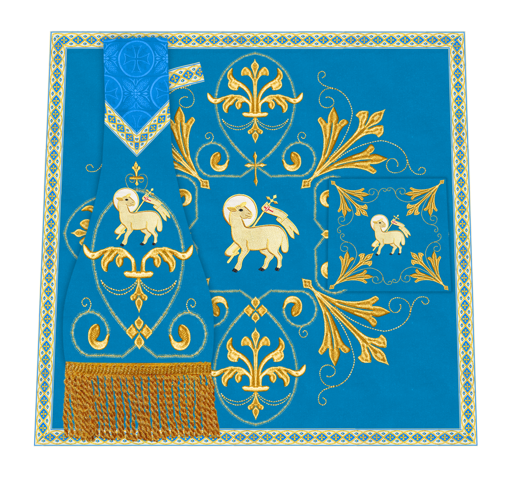 Embroidered Altar mass Set with motif and Trims