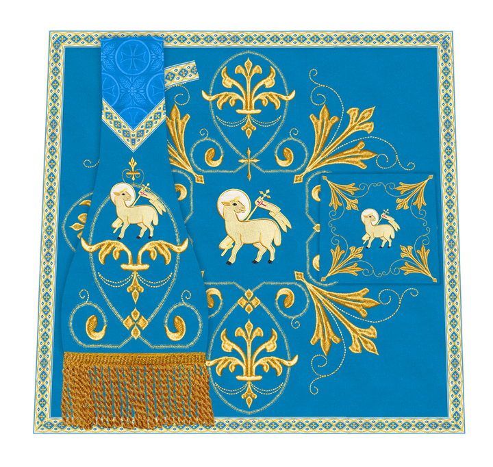 Embroidered Altar mass Set with motif and Trims