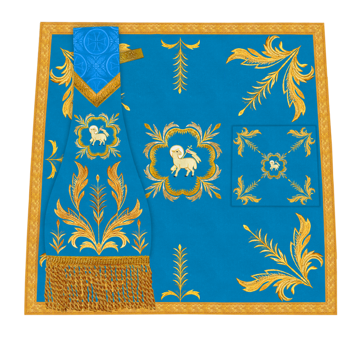 Handcrafted Church Altar Cloth with Detailed Embroidered Trims