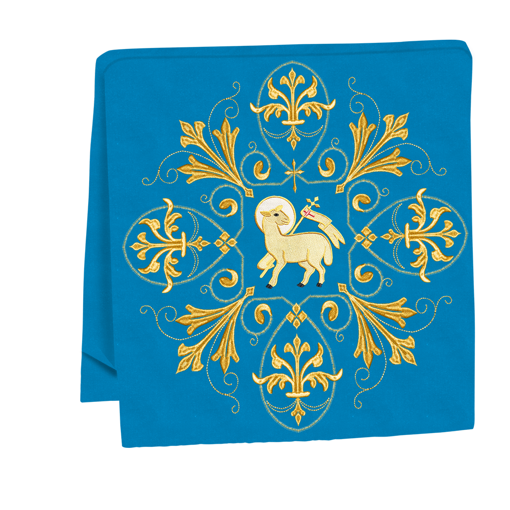 Embroidered Liturgical Church Altar Cloth with Spiritual Motif